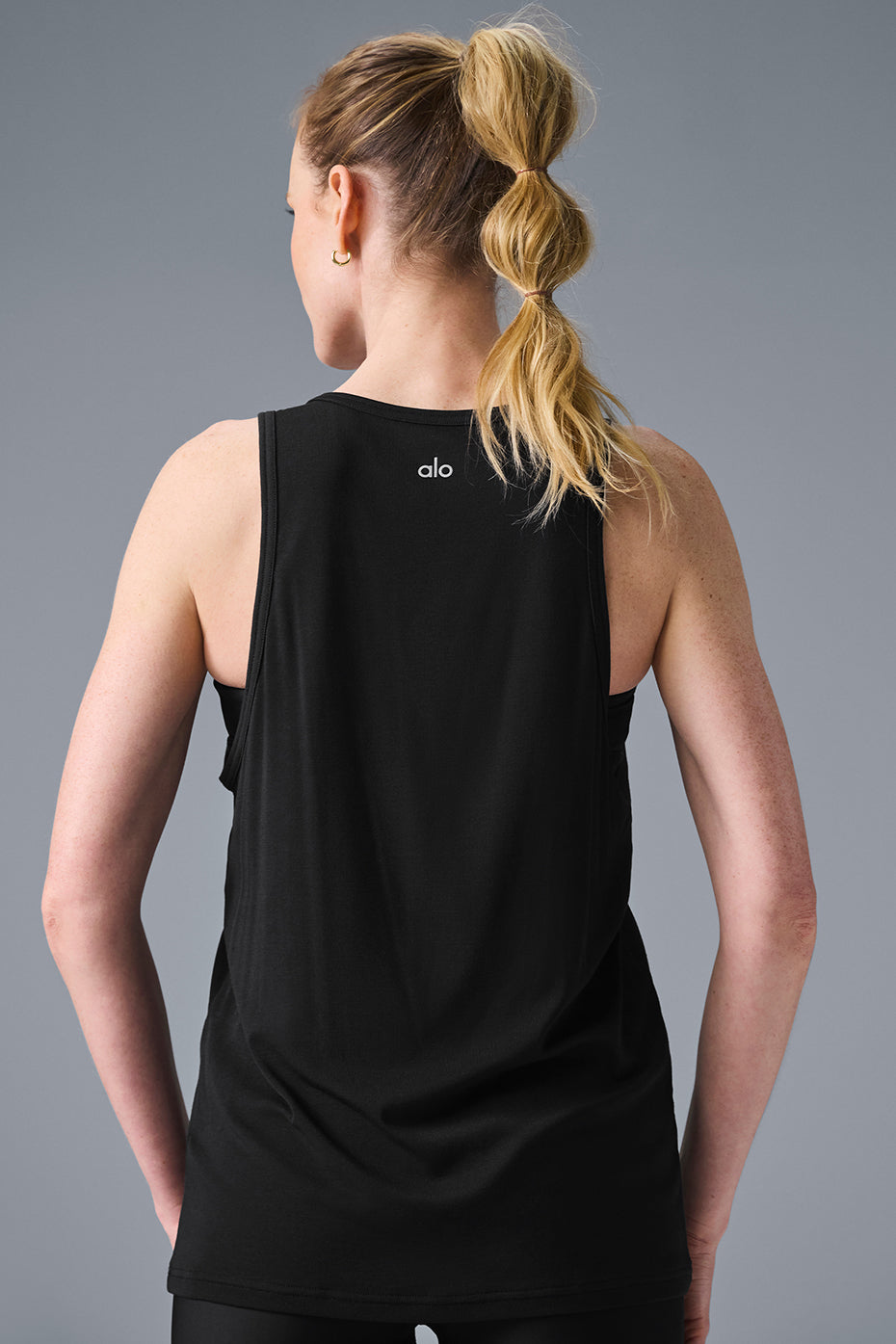 Alternative view of Everyday Modal Rib Tank   Black