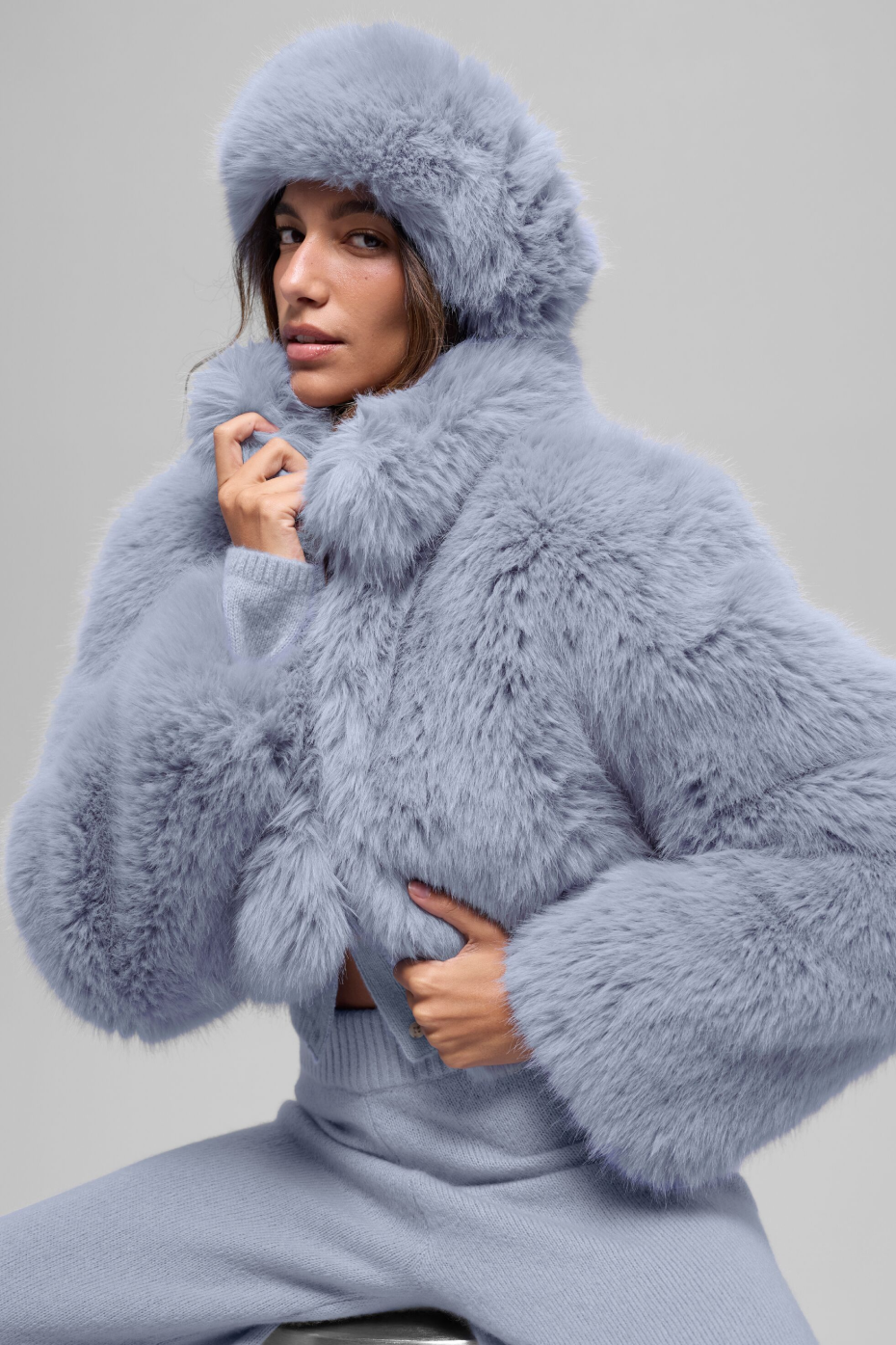 Alternative view of Opulent Faux Fur Wintersun Headband   Winter Frost