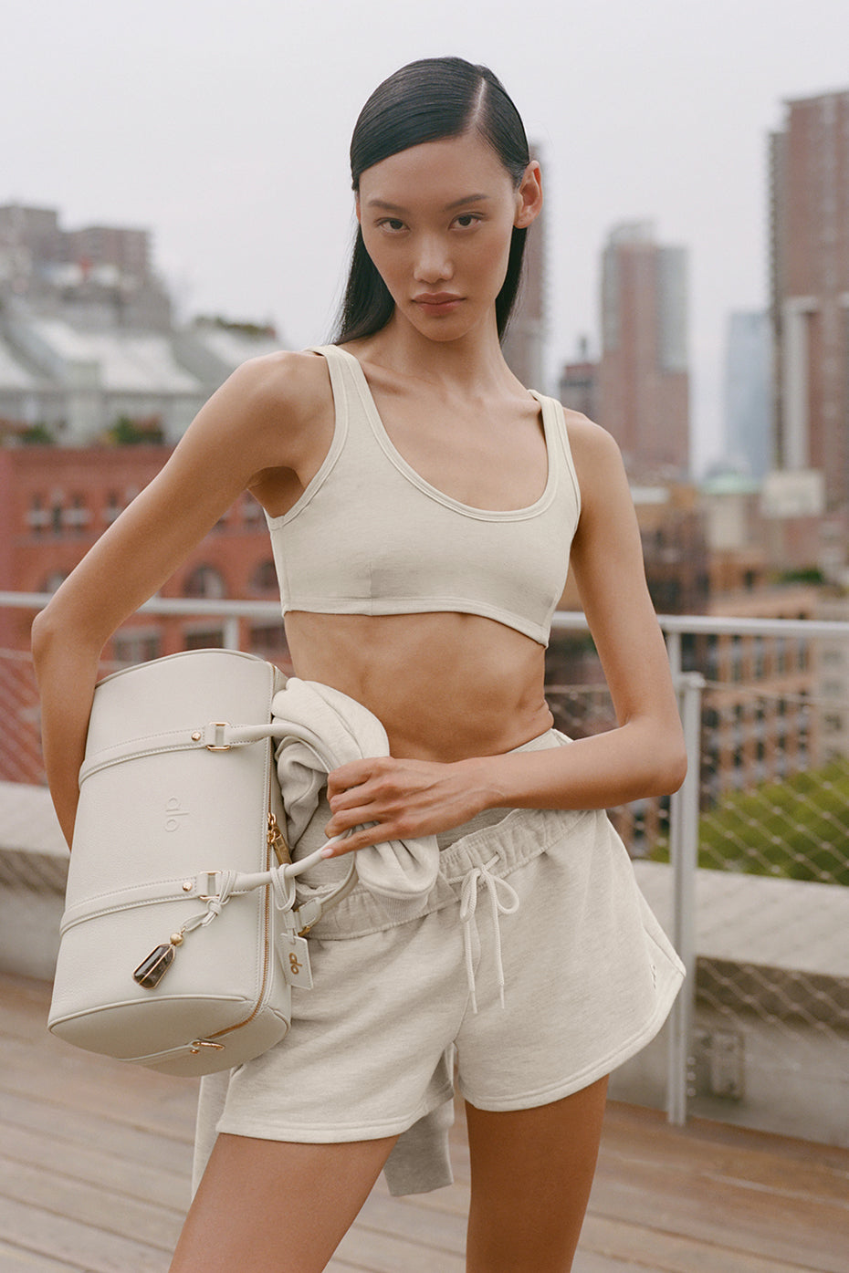 Alosoft Center Stage Bra   Oatmeal Heather