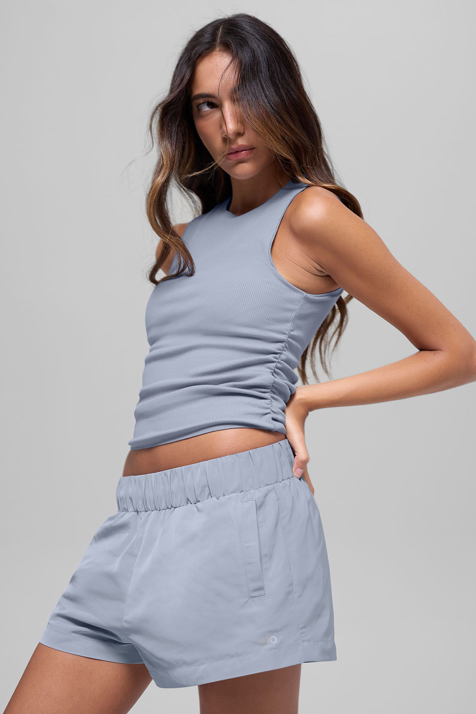 Ribbed En Pointe Tank   Winter Frost