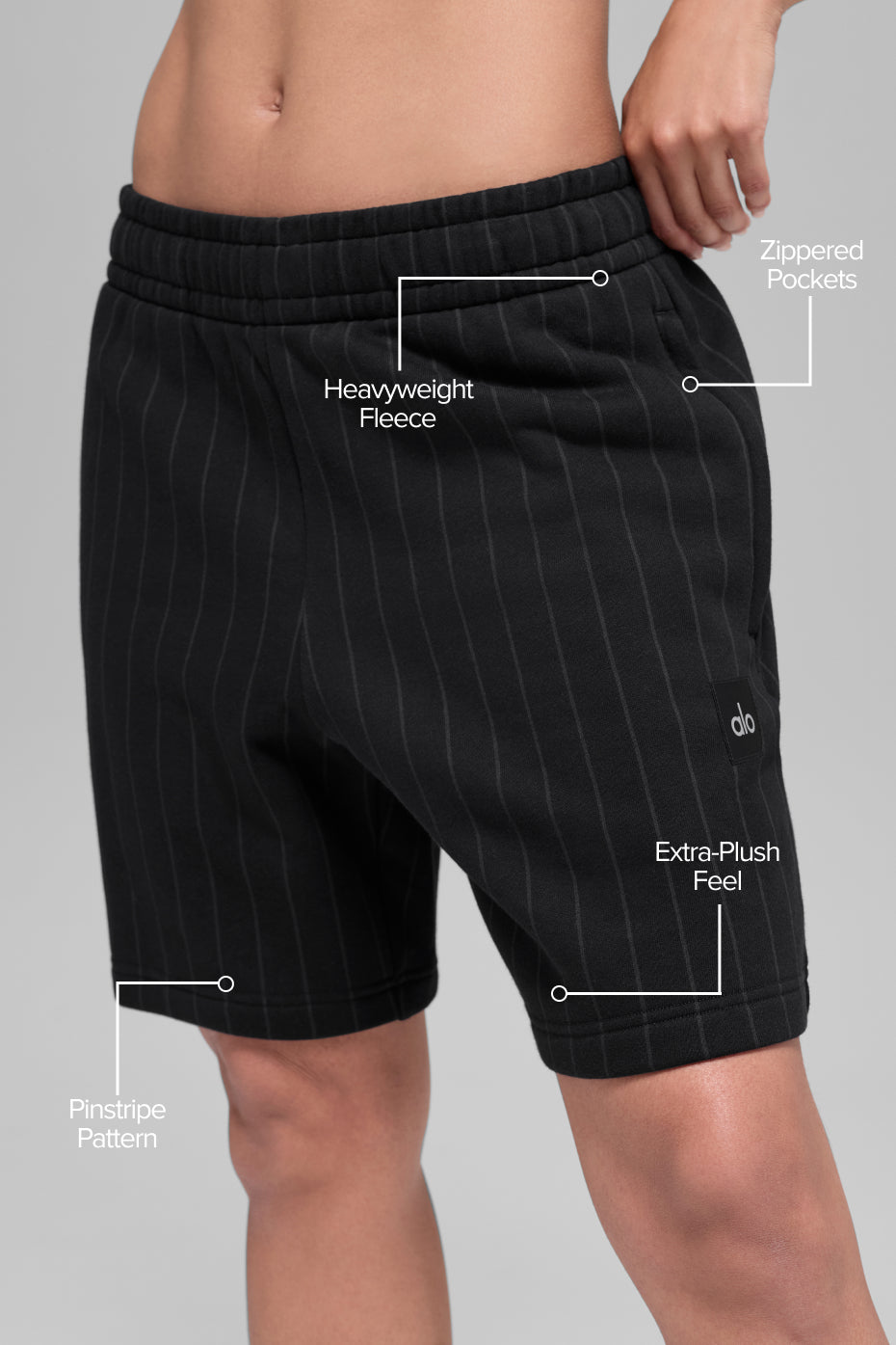 Alternative view of 7" Pinstripe Short   Black Pinstripe