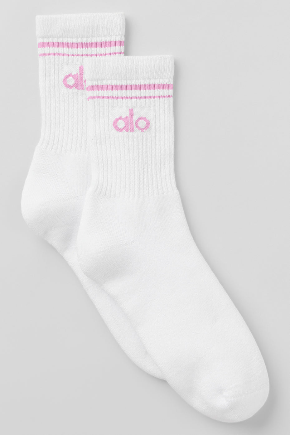 Unisex Half Crew Throwback Sock   White/Candy Heart Pink