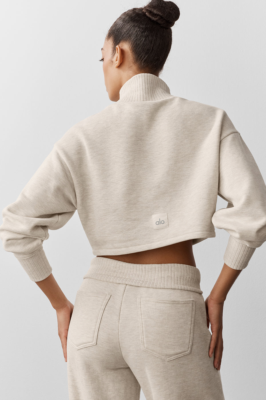 Alternative view of Cropped Serenity Coverup   Oatmeal Heather