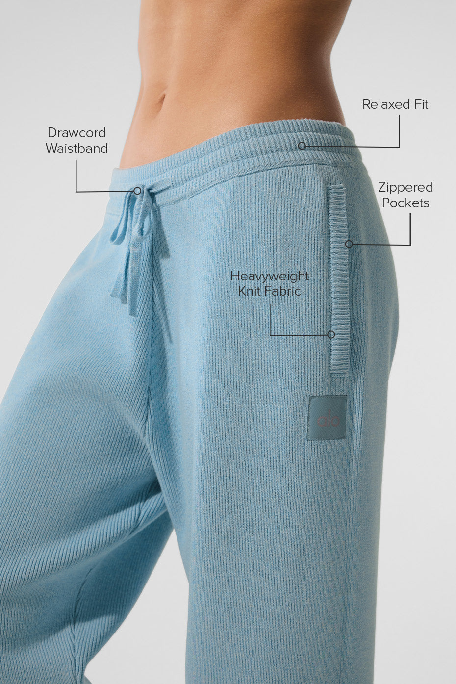 Alternative view of Scholar Straight Leg Sweatpant   Celestial Blue Heather