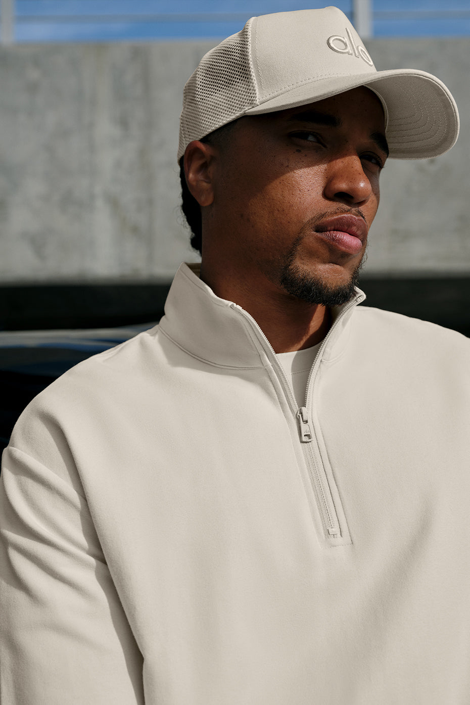 Double Take Long Sleeve 1/4 Zip   Bone