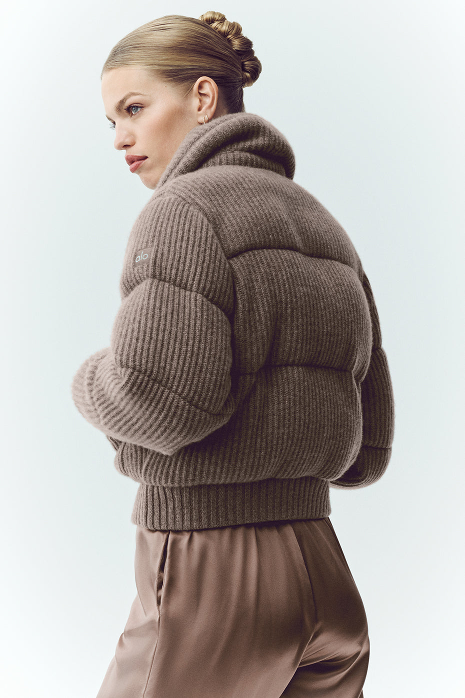 Alternative view of Cashmere Northstar Sweater Puffer   Alpine Cocoa Heather