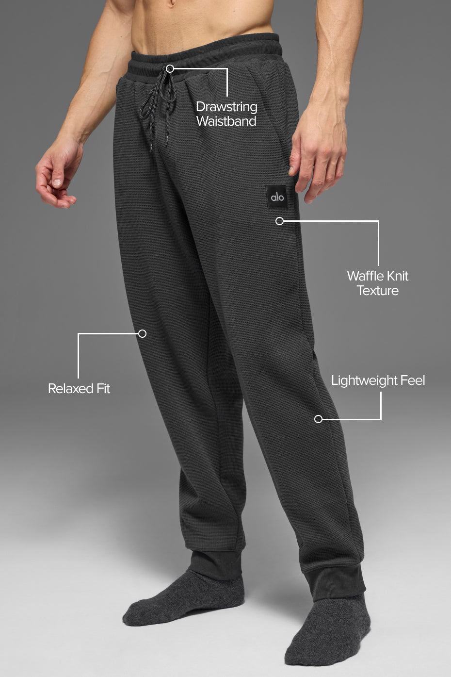 Alternative view of Waffle Lounge Jogger   Anthracite