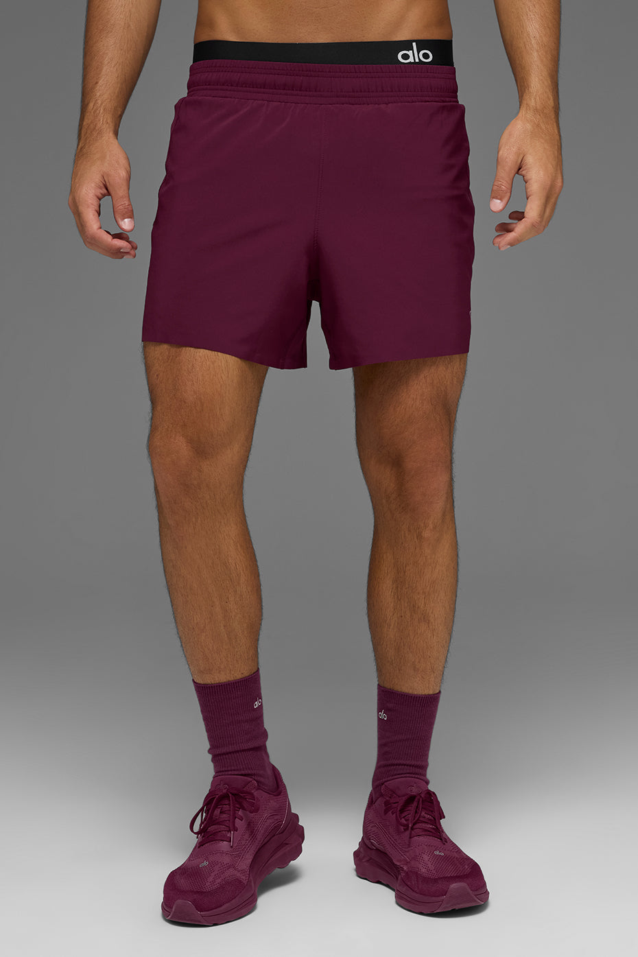 Alternative view of 5" Adapt Running Short   Burgundy