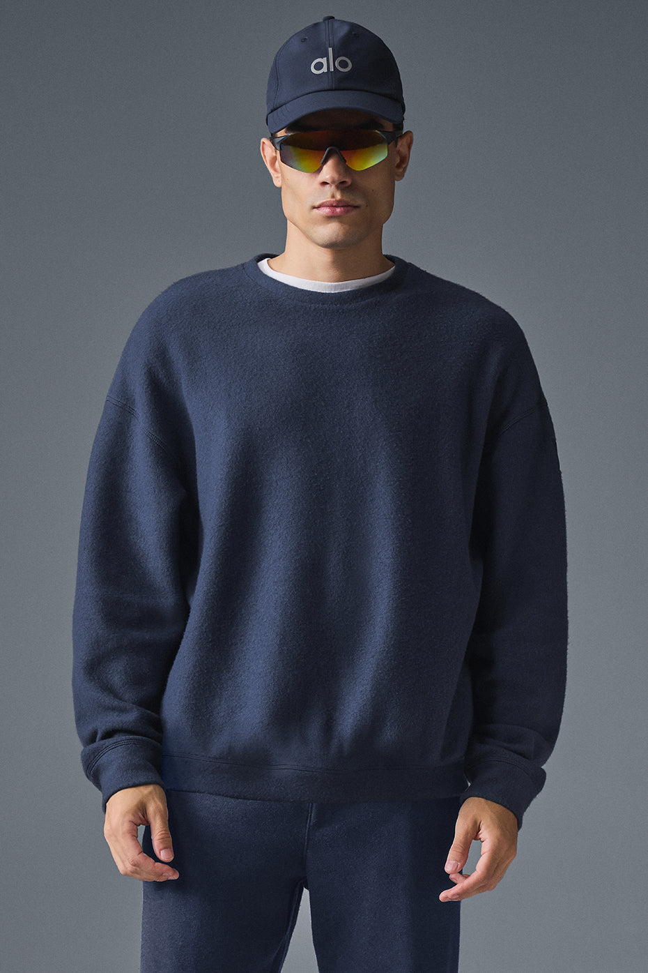 Triumph Restore Crew Neck Sweatshirt   Navy