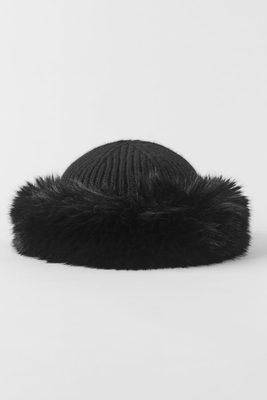 Alternative view of Courchevel Cashmere Faux Fur Beanie   Black