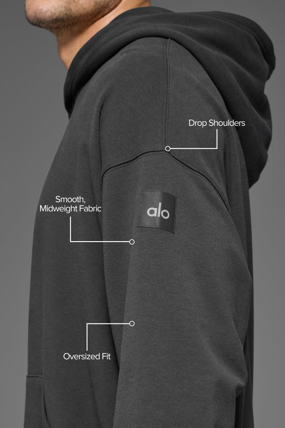 Alternative view of Double Take Hoodie   Anthracite