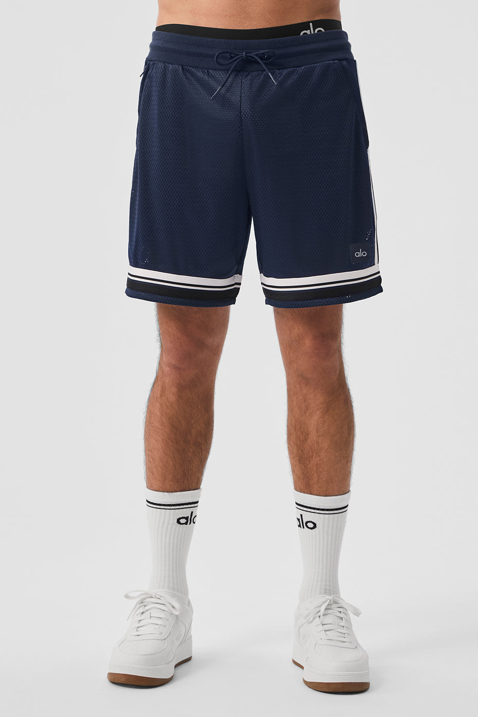 7" Key Mesh Basketball Short   Navy