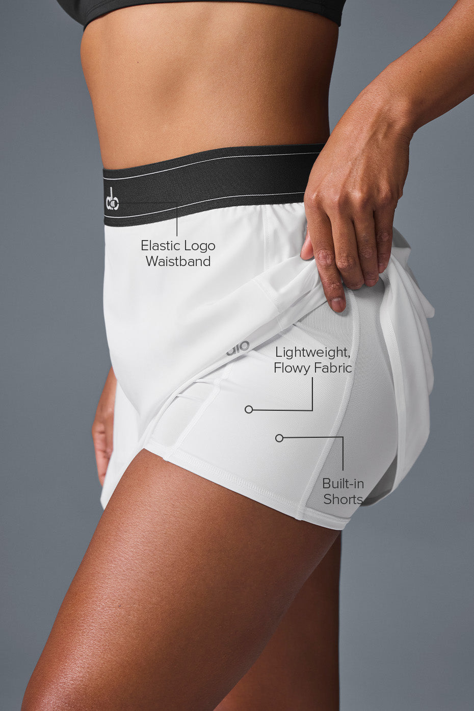 Alternative view of Match Point Tennis Skirt   White