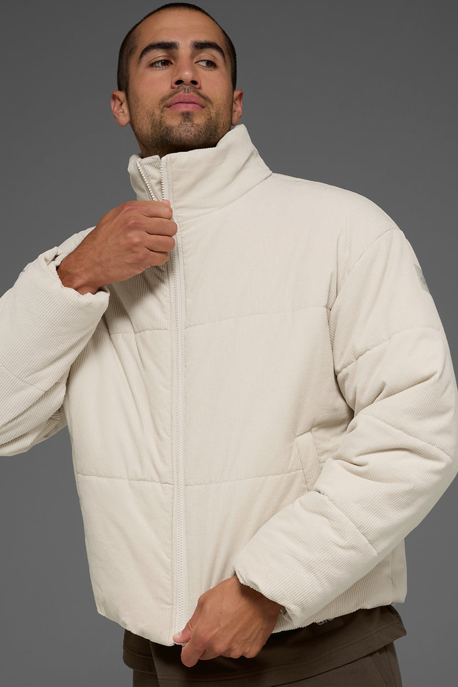 Corduroy Stage Puffer   Bone