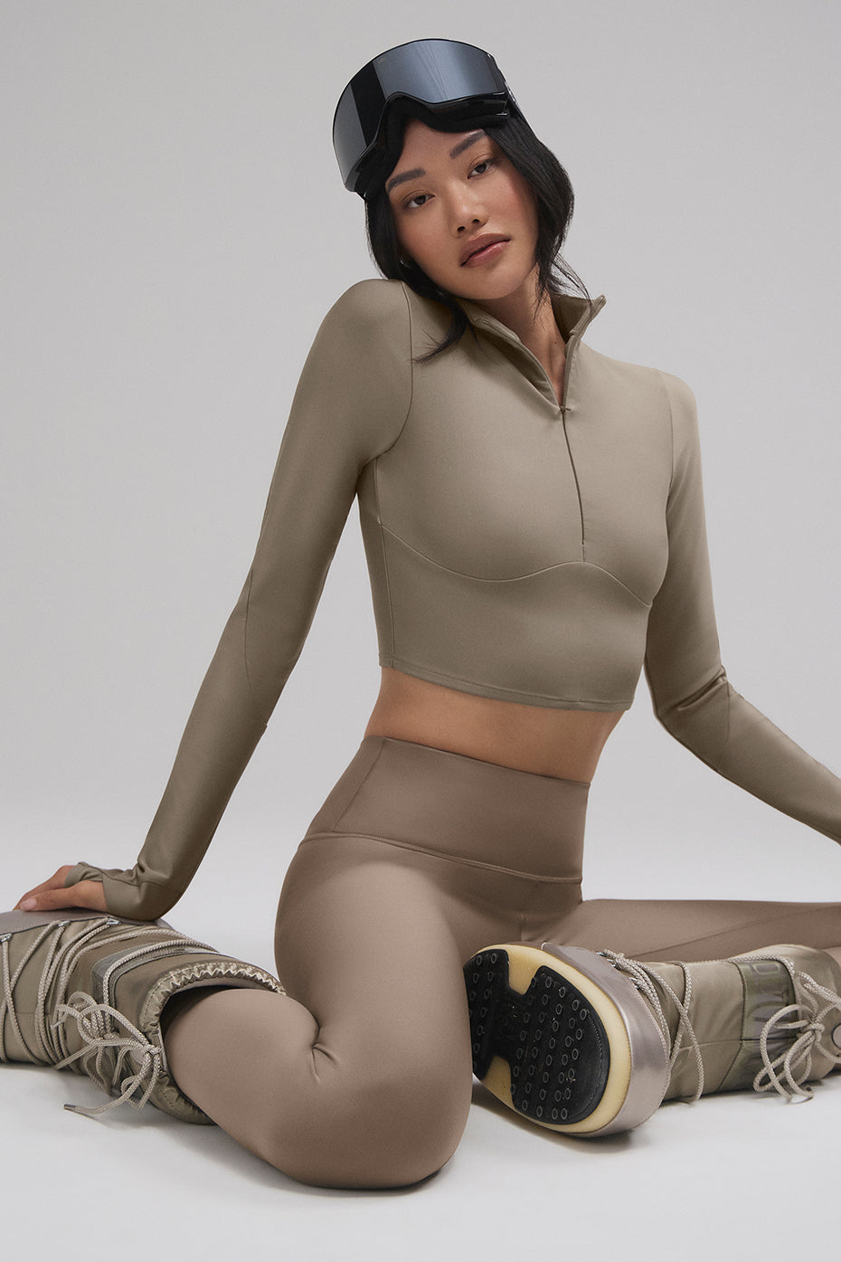 Airlift Winter Warm Ski Time Long Sleeve   Light Cocoa