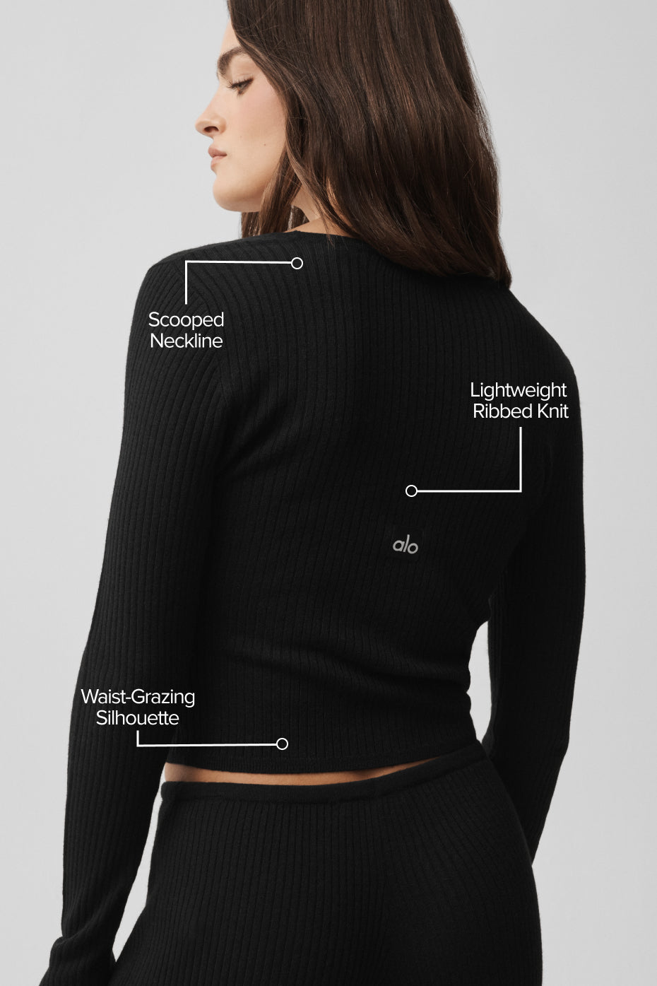 Alternative view of Sweater Knit Unwind Long Sleeve   Black