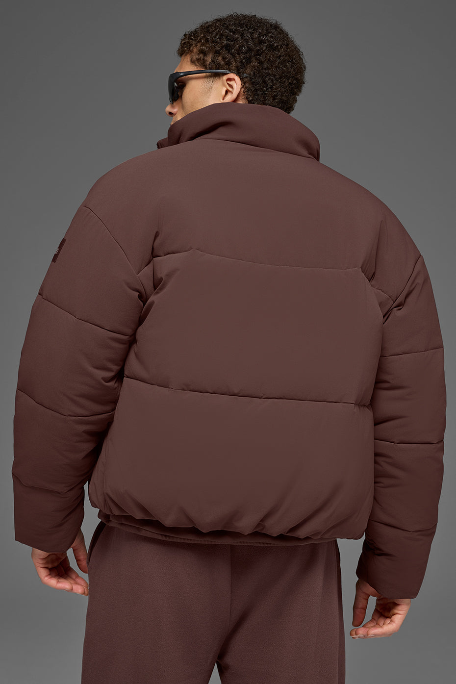 Alternative view of Stretch Woven Street Puffer   Brownstone