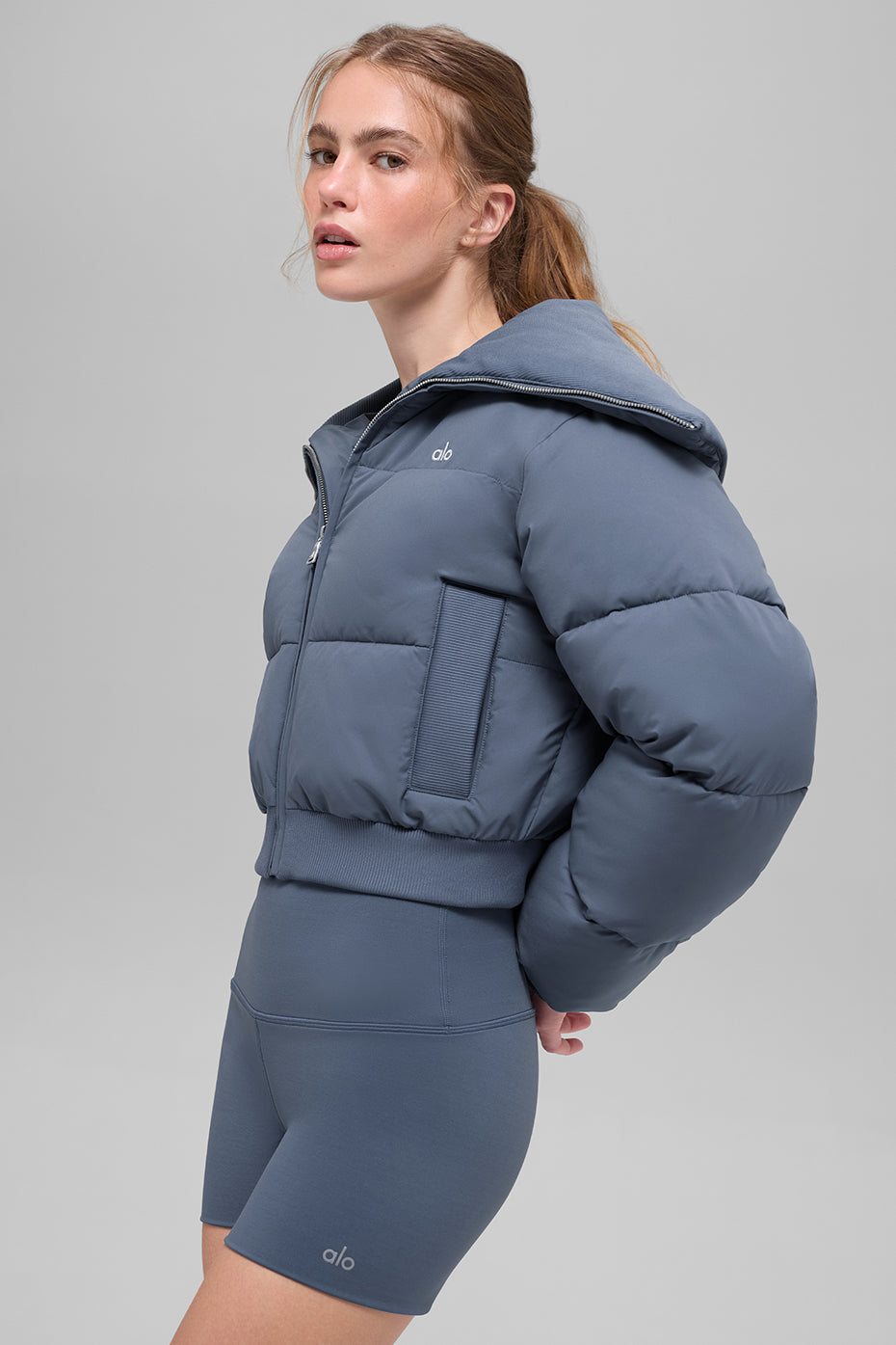 Alternative view of Captivate Puffer   Bluestone