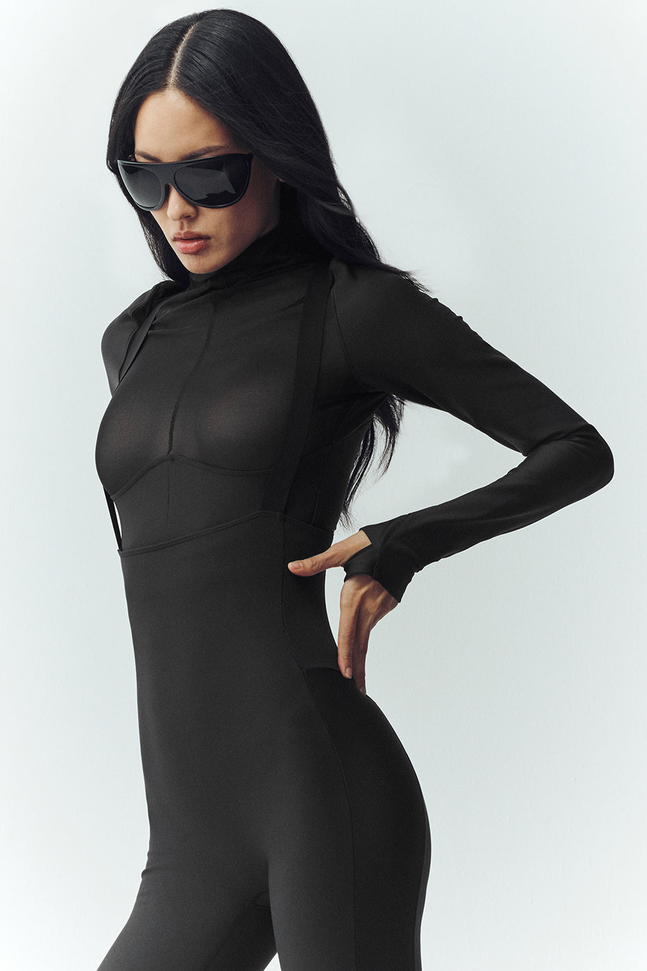 Airlift Winter Warm Mesh Ski Time Long Sleeve   Black