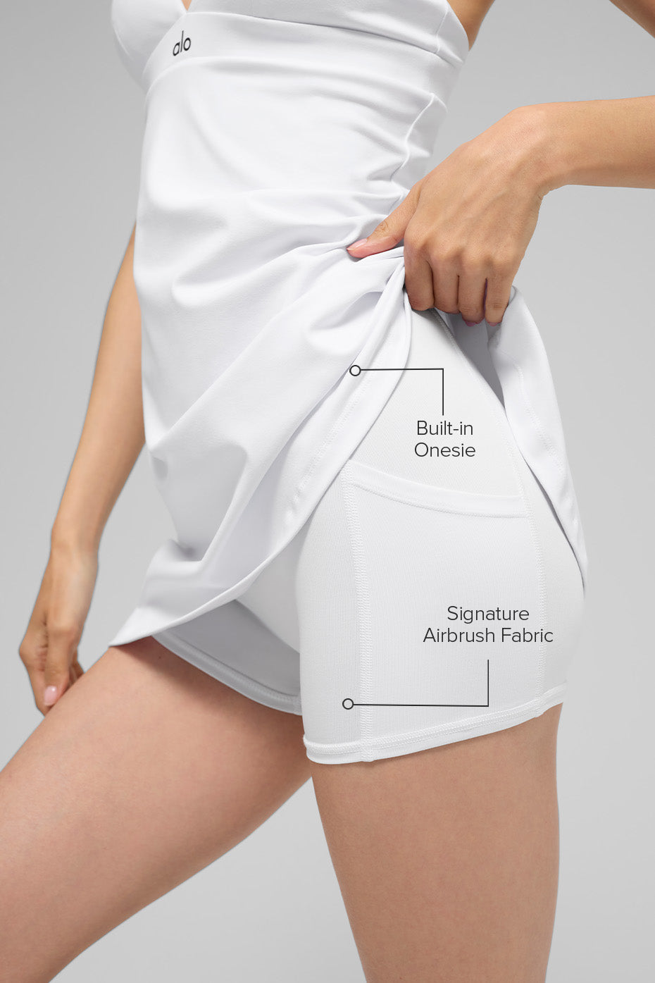 Alternative view of Airbrush Splendor Dress   White