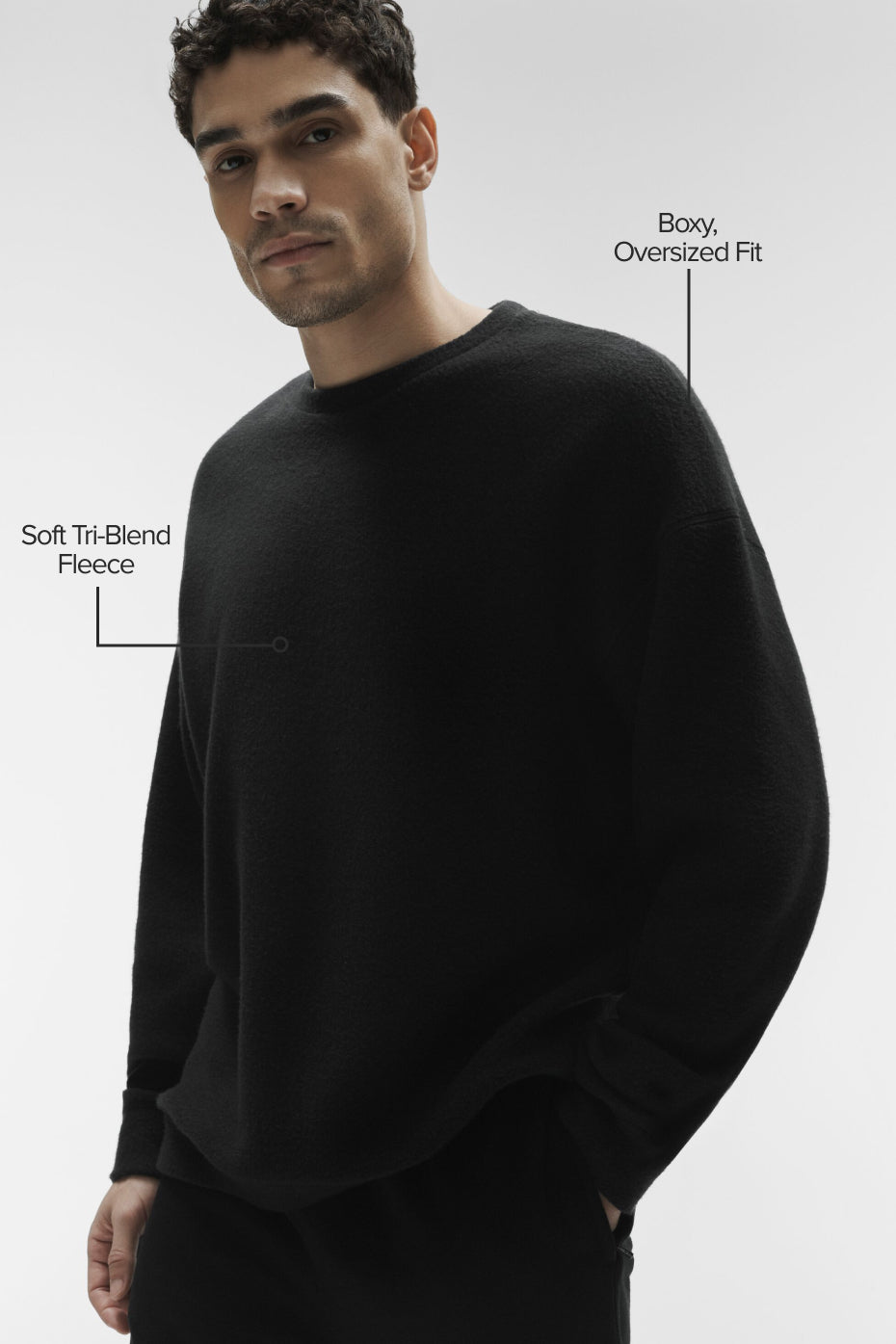 Alternative view of Triumph Restore Crew Neck Sweatshirt   Black