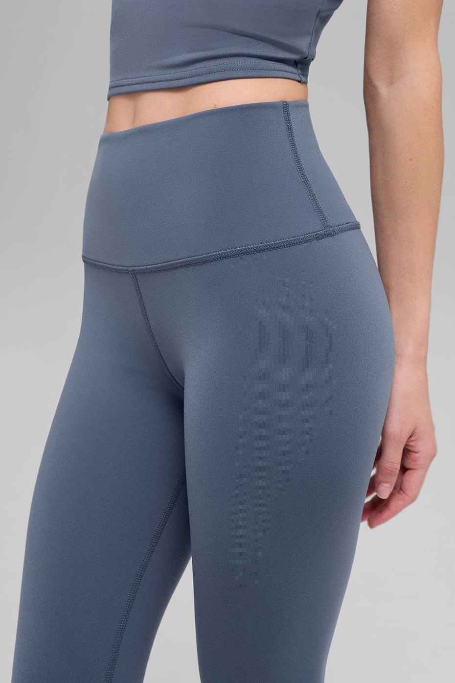 Alternative view of 7/8 High Waist Airbrush Legging   Bluestone