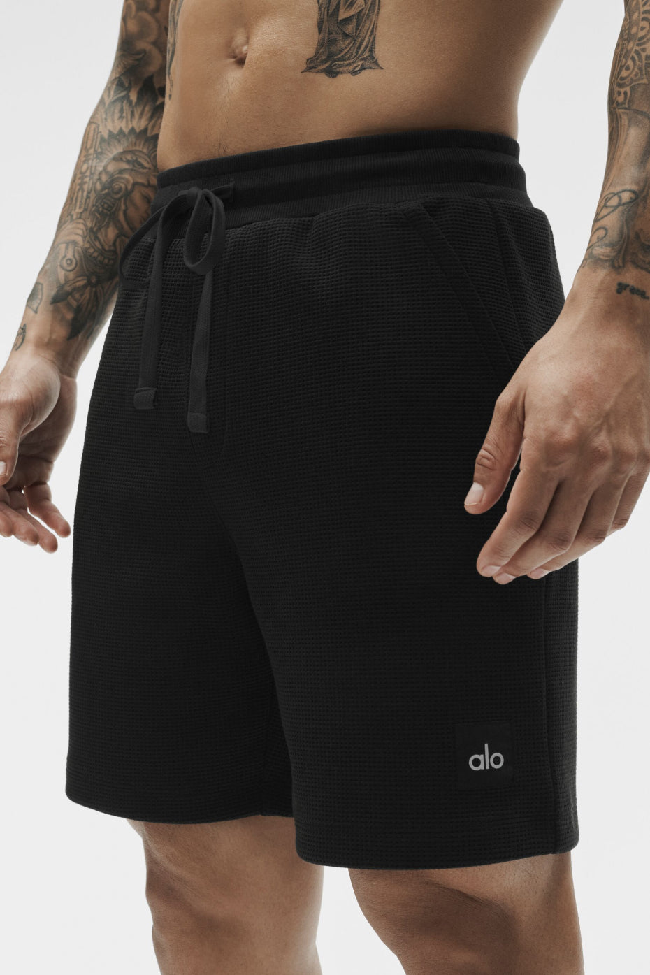 Alternative view of 7" Waffle Lounge Short   Black