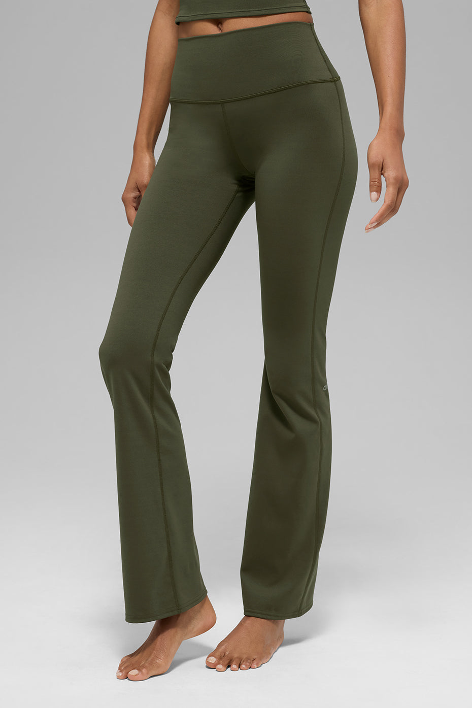 Alternative view of ALO Softsculpt High Waist Bootcut Legging   Green Olive
