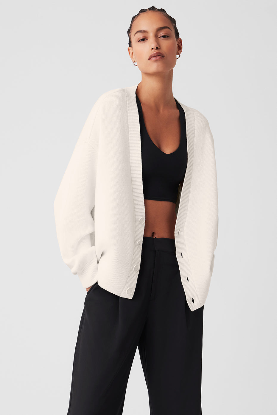 Scholar Cardigan Sweater   Ivory