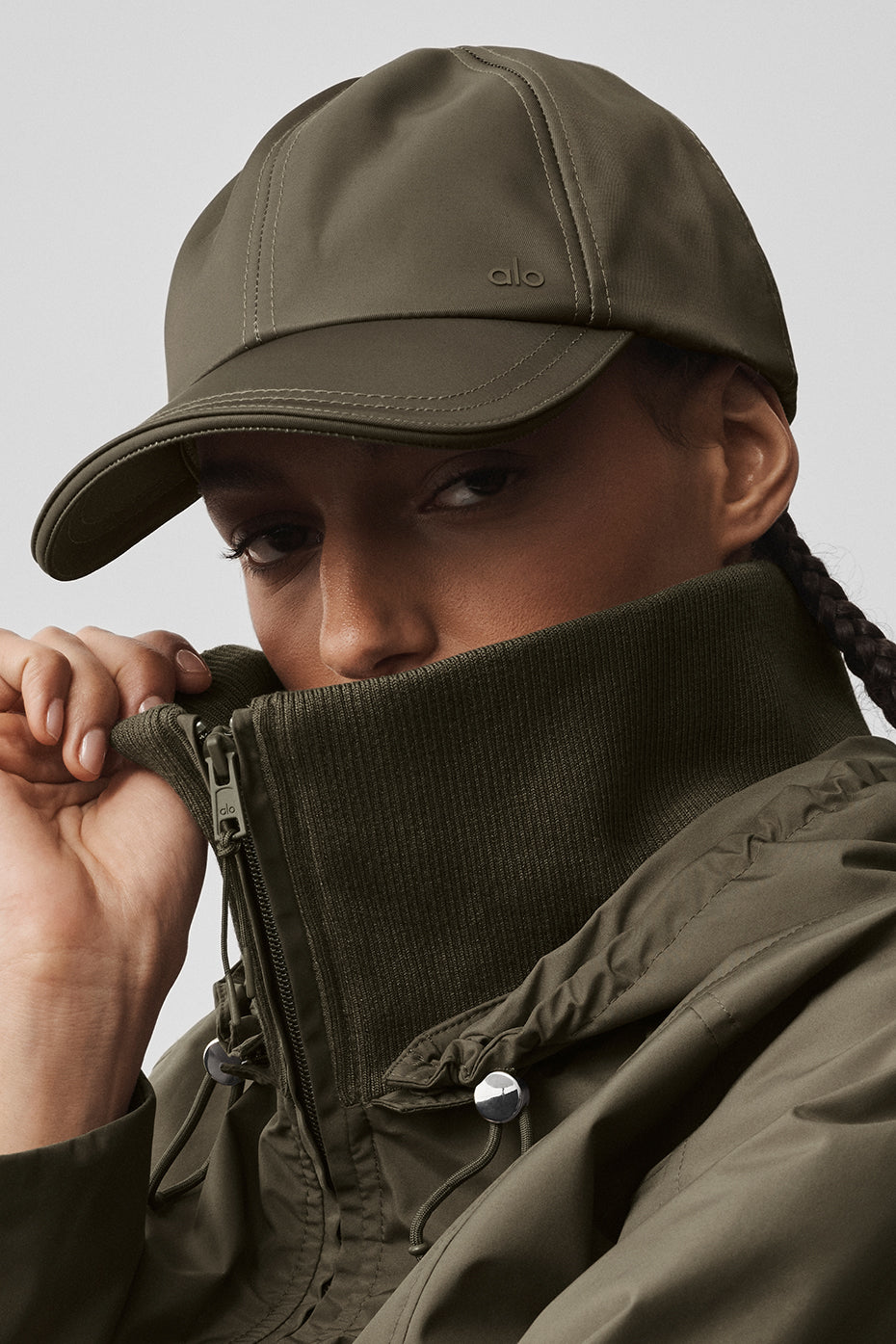 Alternative view of Satin Off Duty Cap   Olive Tree