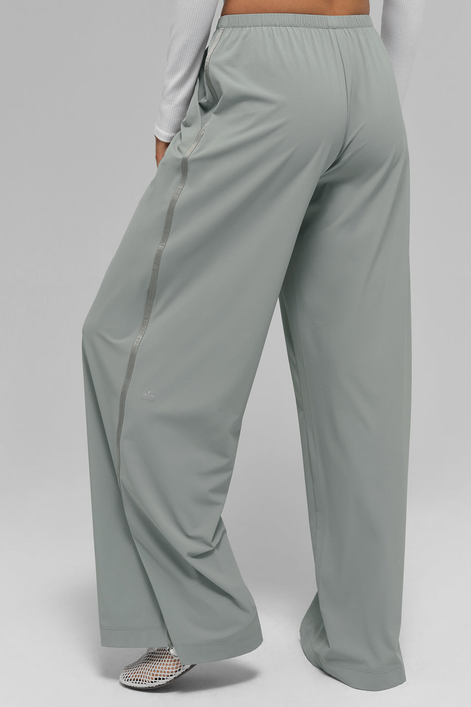 Alternative view of Breezy Wide Leg Pant (Long)   Lunar Grey