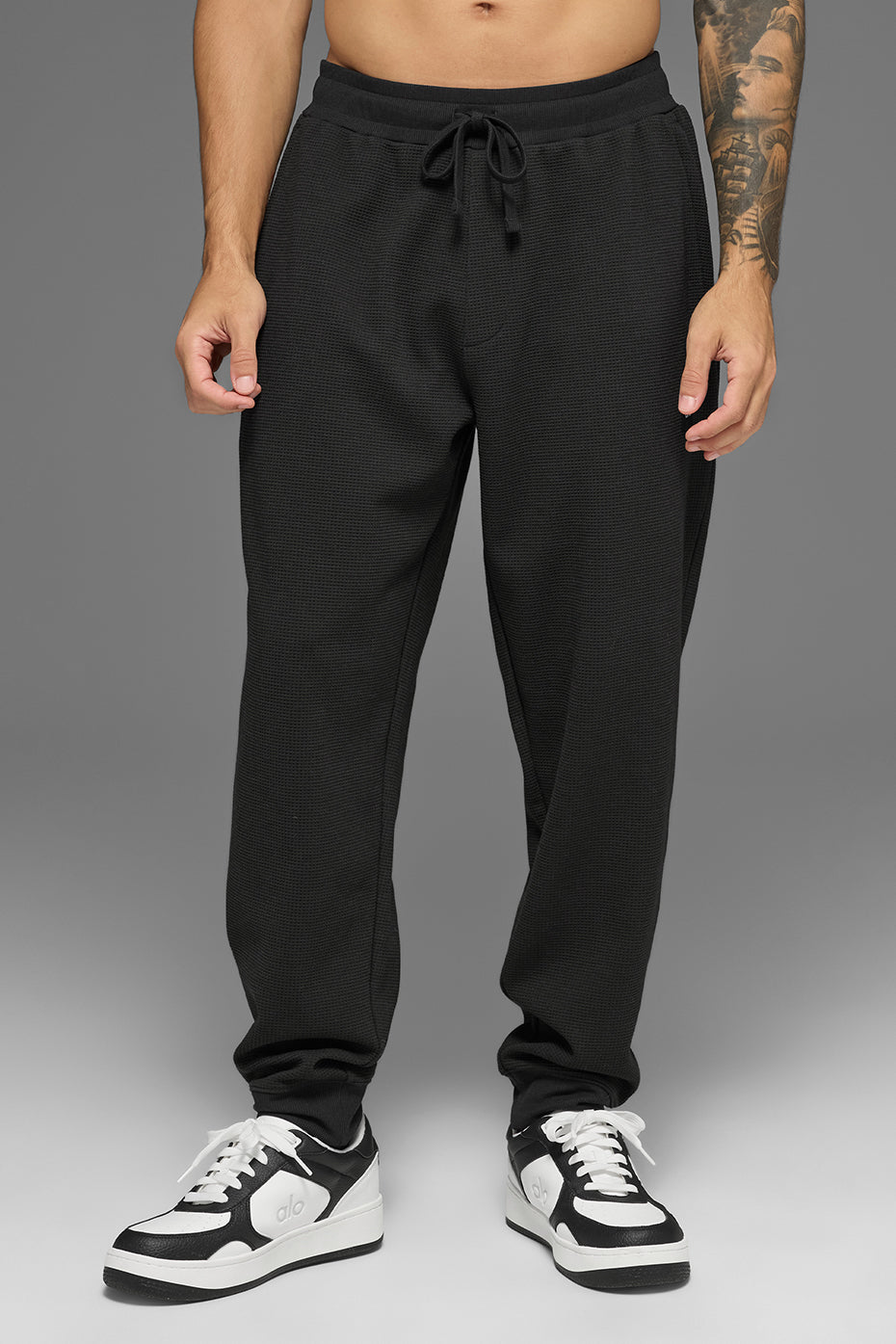 Waffle Lounge Jogger   Black