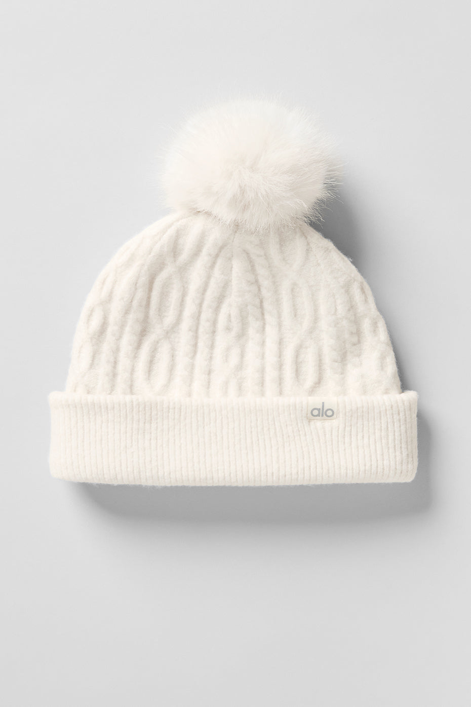 Alternative view of Cable Knit Winter Bliss Beanie   Ivory