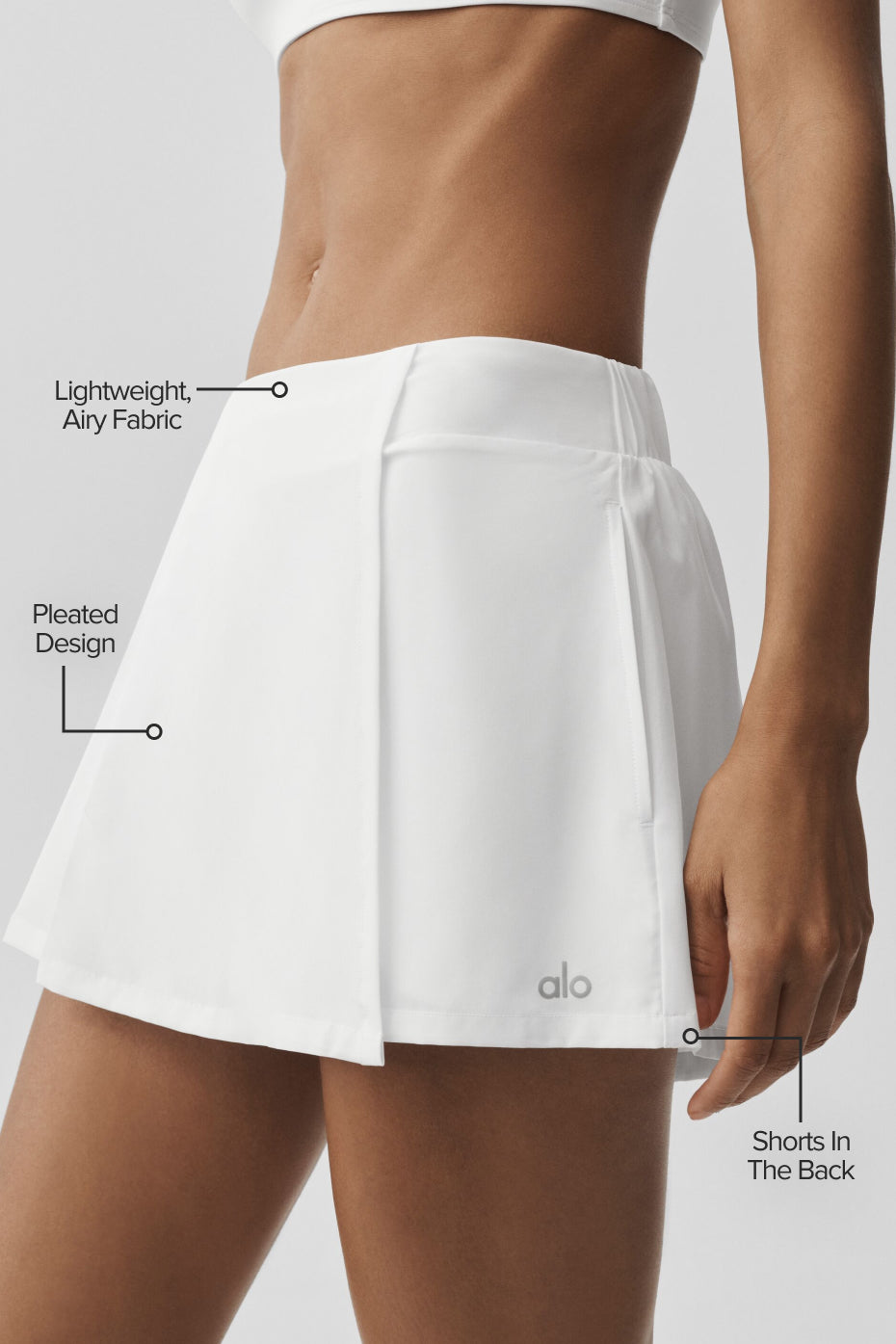 Alternative view of Unmatched Skort   White
