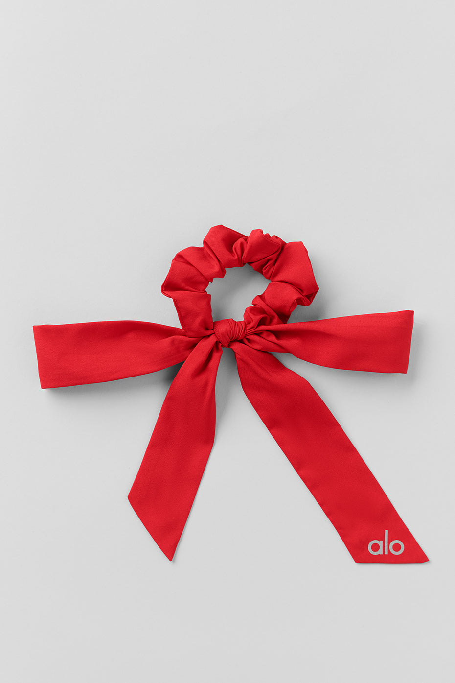 Love Knots Tie Scrunchie   Bright Red