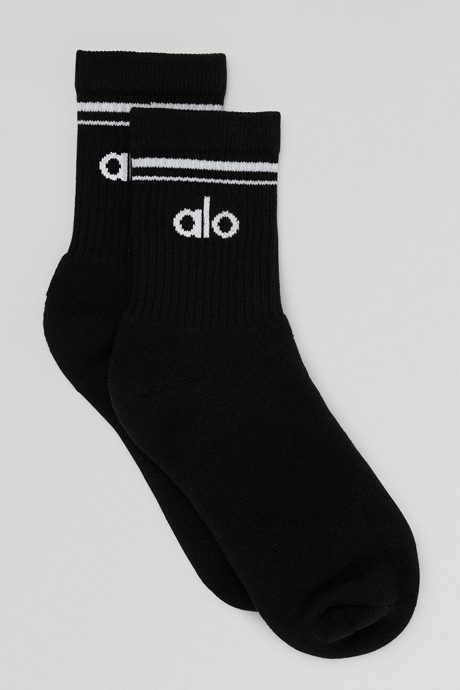 Unisex Half Crew Throwback Sock   Black/White