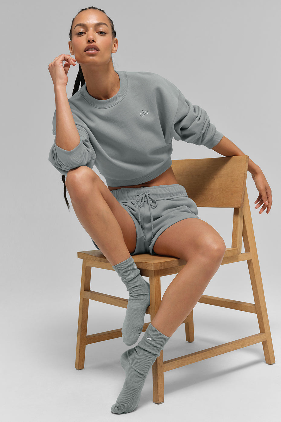 Alternative view of Unisex Half Crew Understated Sock   Lunar Grey