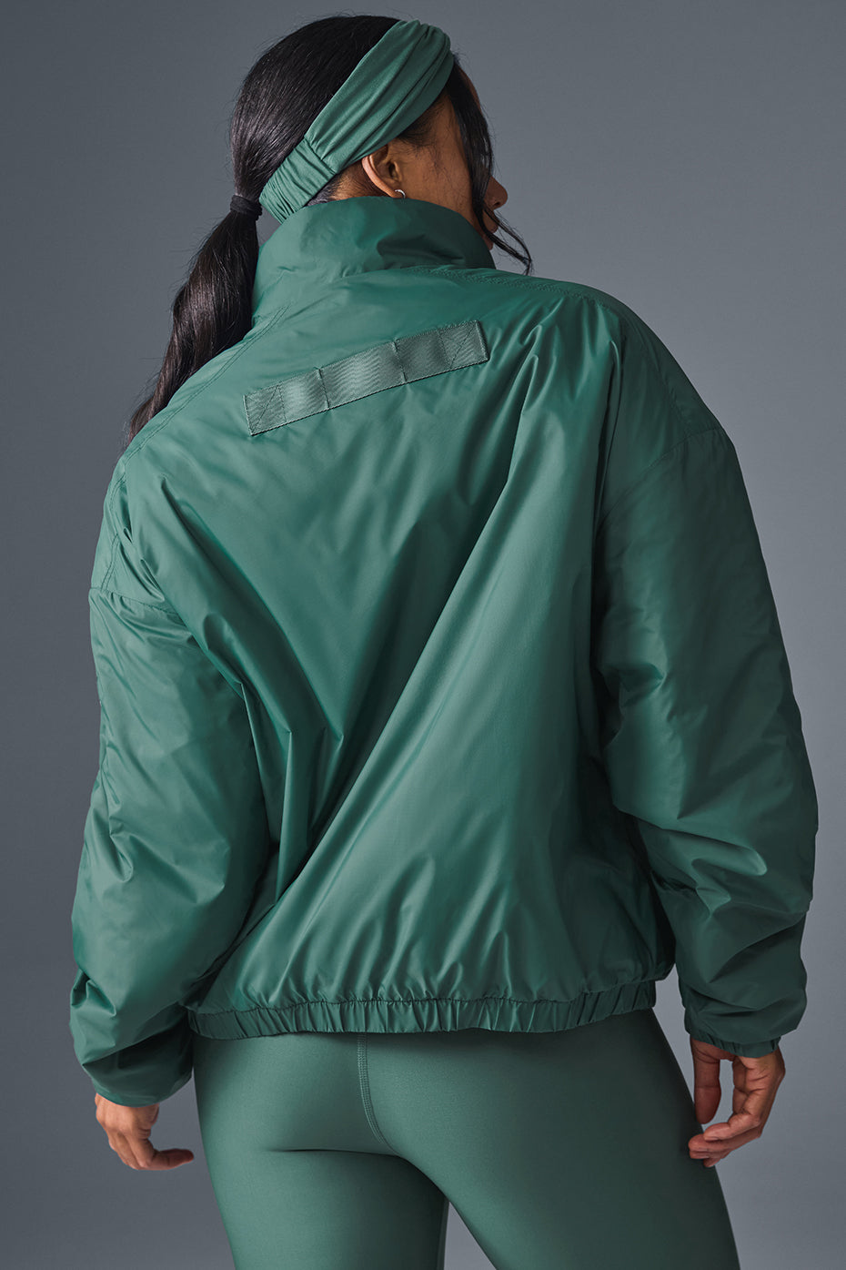 Alternative view of Latitude Light Weight 1/2 Zip Pullover Jacket   Winter Ivy