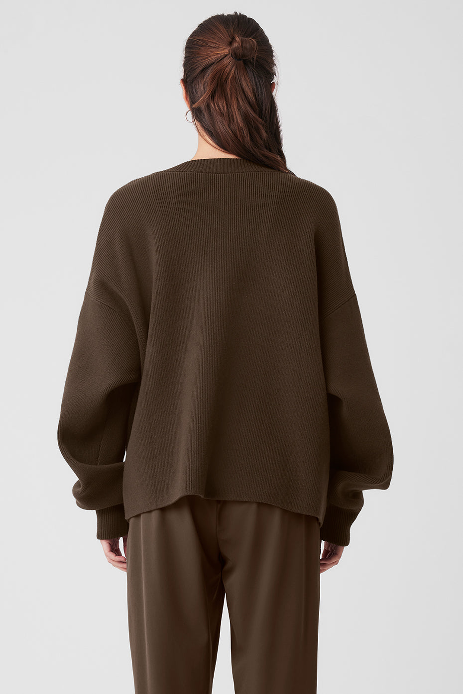 Alternative view of Scholar Cardigan Sweater   Espresso