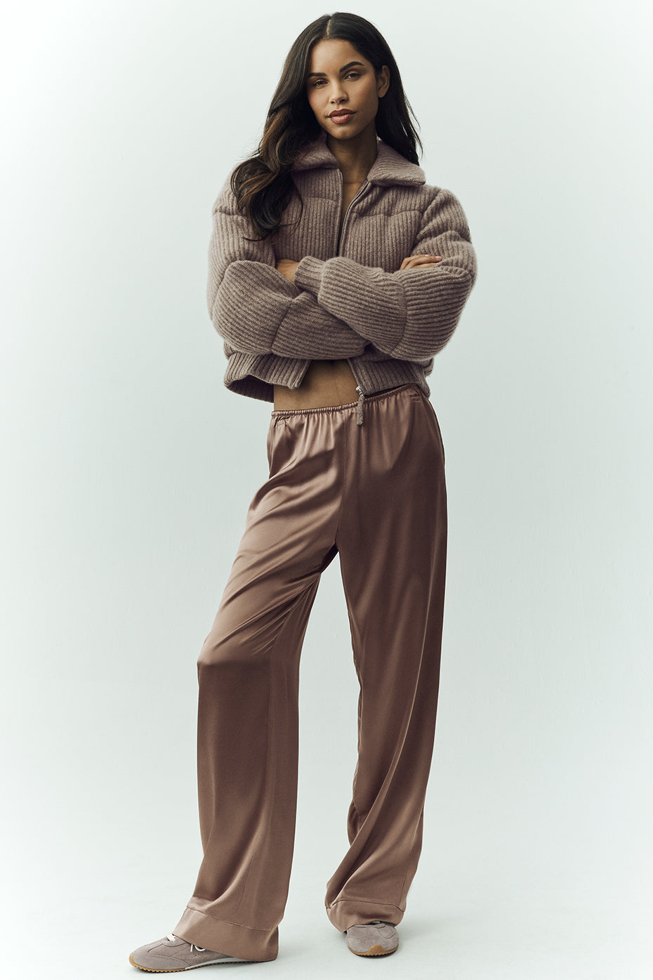 Silk Luminous Pant (Long)   Alpine Cocoa
