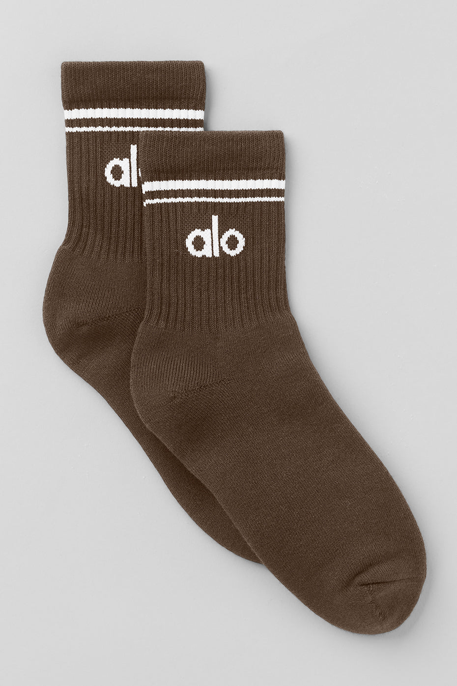 Unisex Half Crew Throwback Sock   Espresso/White