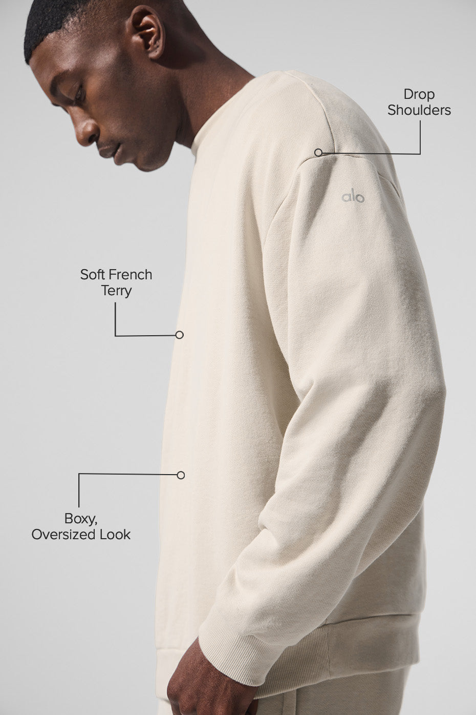 Alternative view of Chill Crew Neck Pullover   Bone