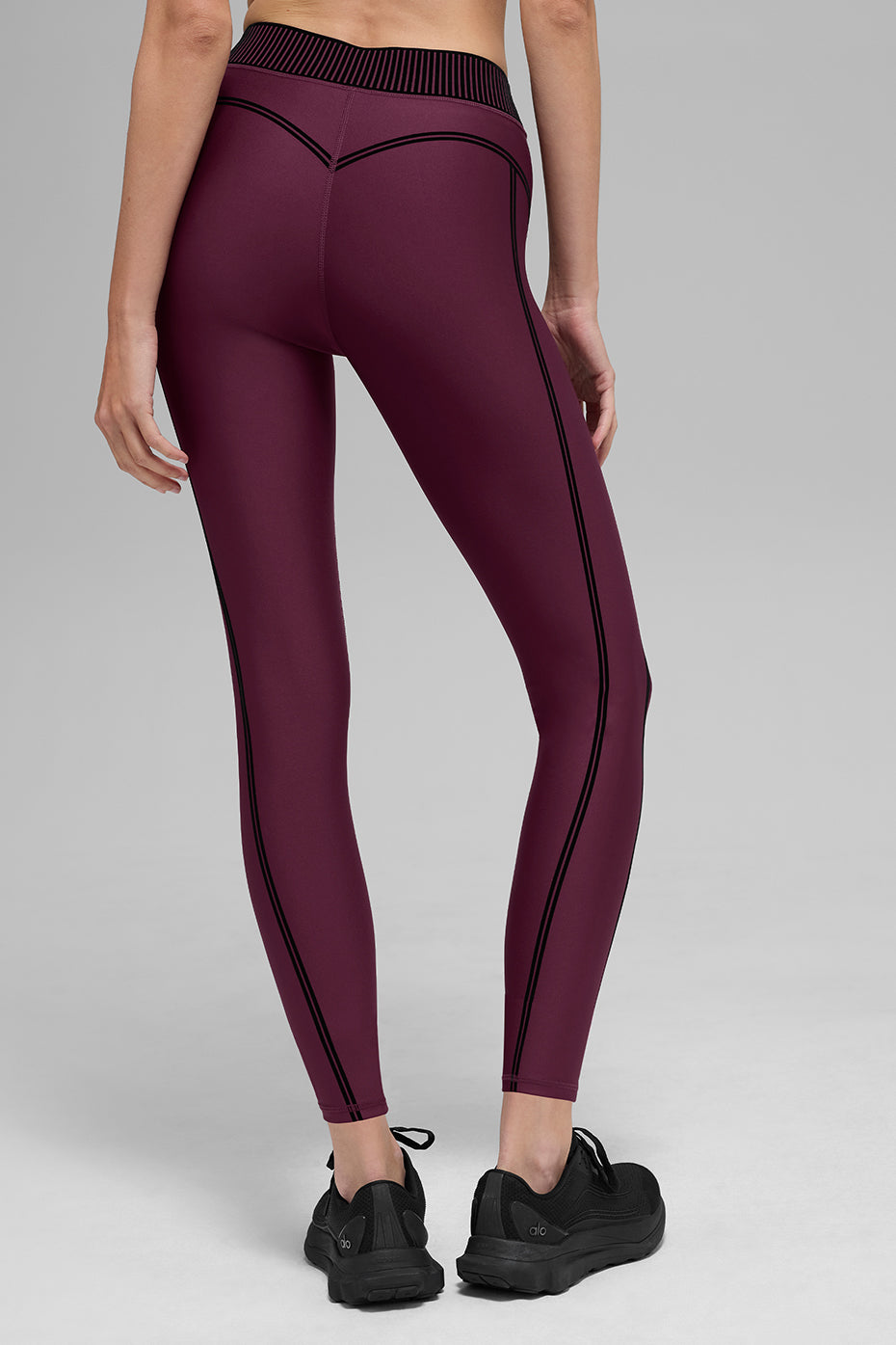 Alternative view of Airlift High Waist 7/8 Line Up Legging   Burgundy