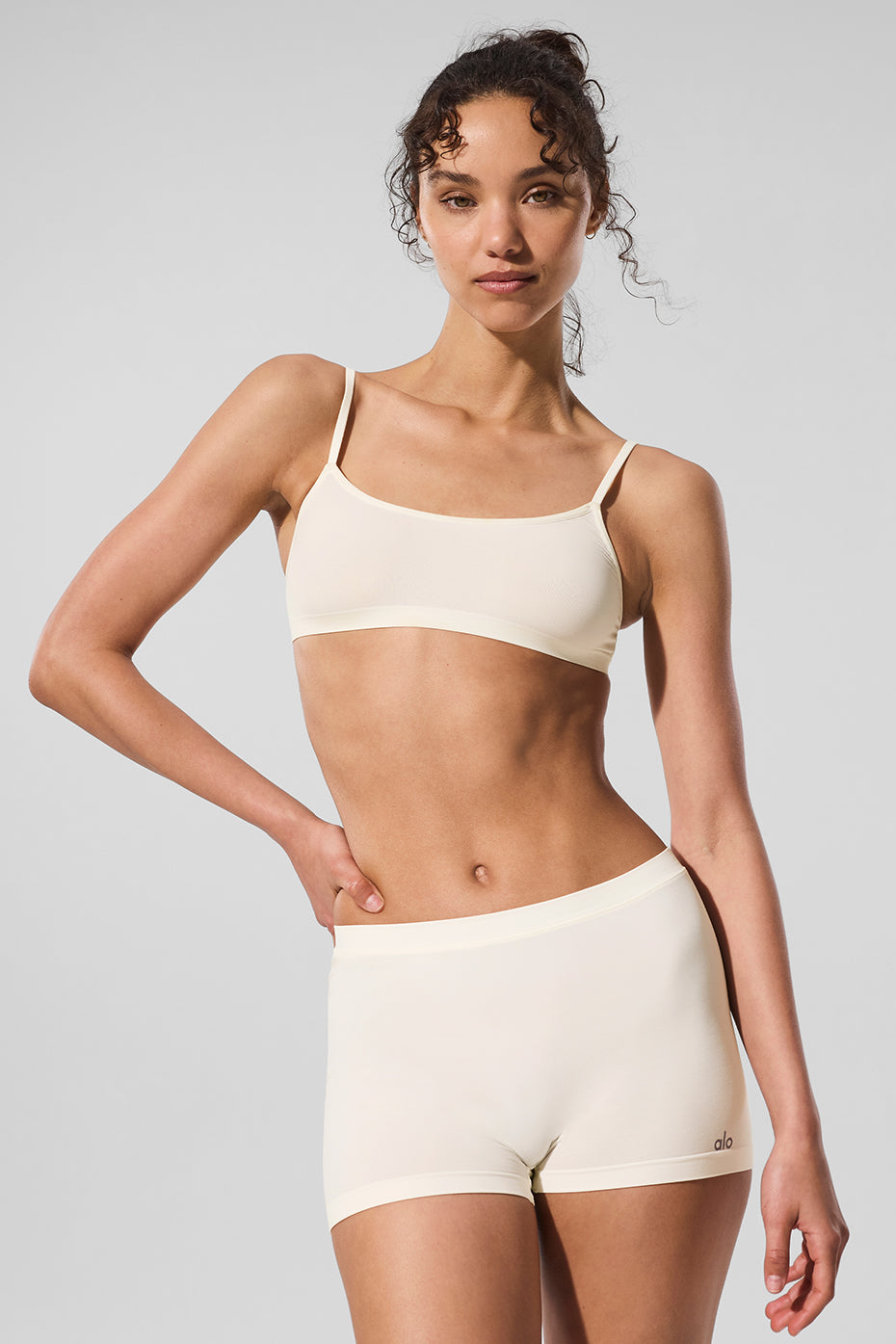 Sheer Glow Boyshort   Ivory