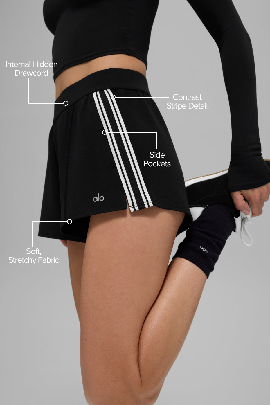 Alternative view of Track Star Short   Black