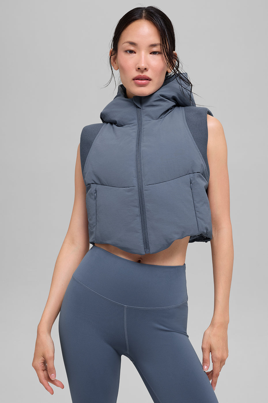 Alternative view of Fast Lane Puffer Vest   Bluestone