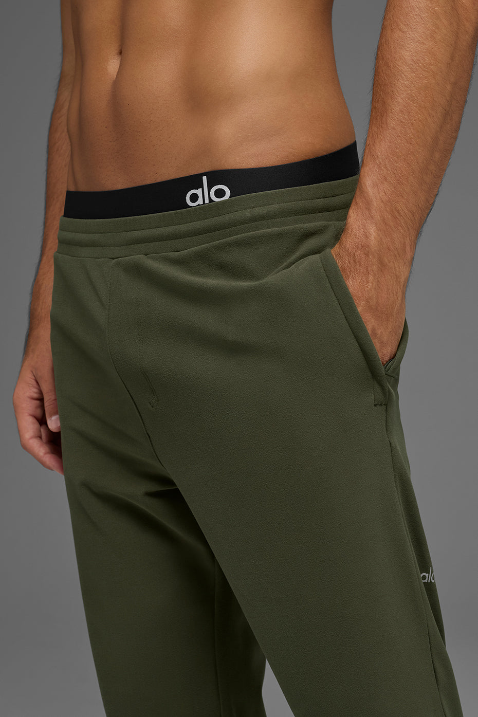 Alternative view of Conquer Max Performance Jogger   Green Olive