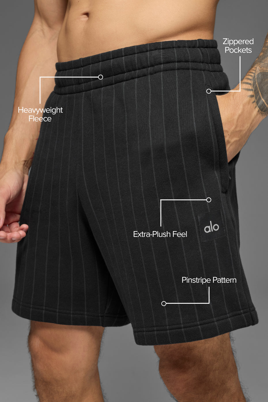 Alternative view of 7" Pinstripe Short   Black Pinstripe