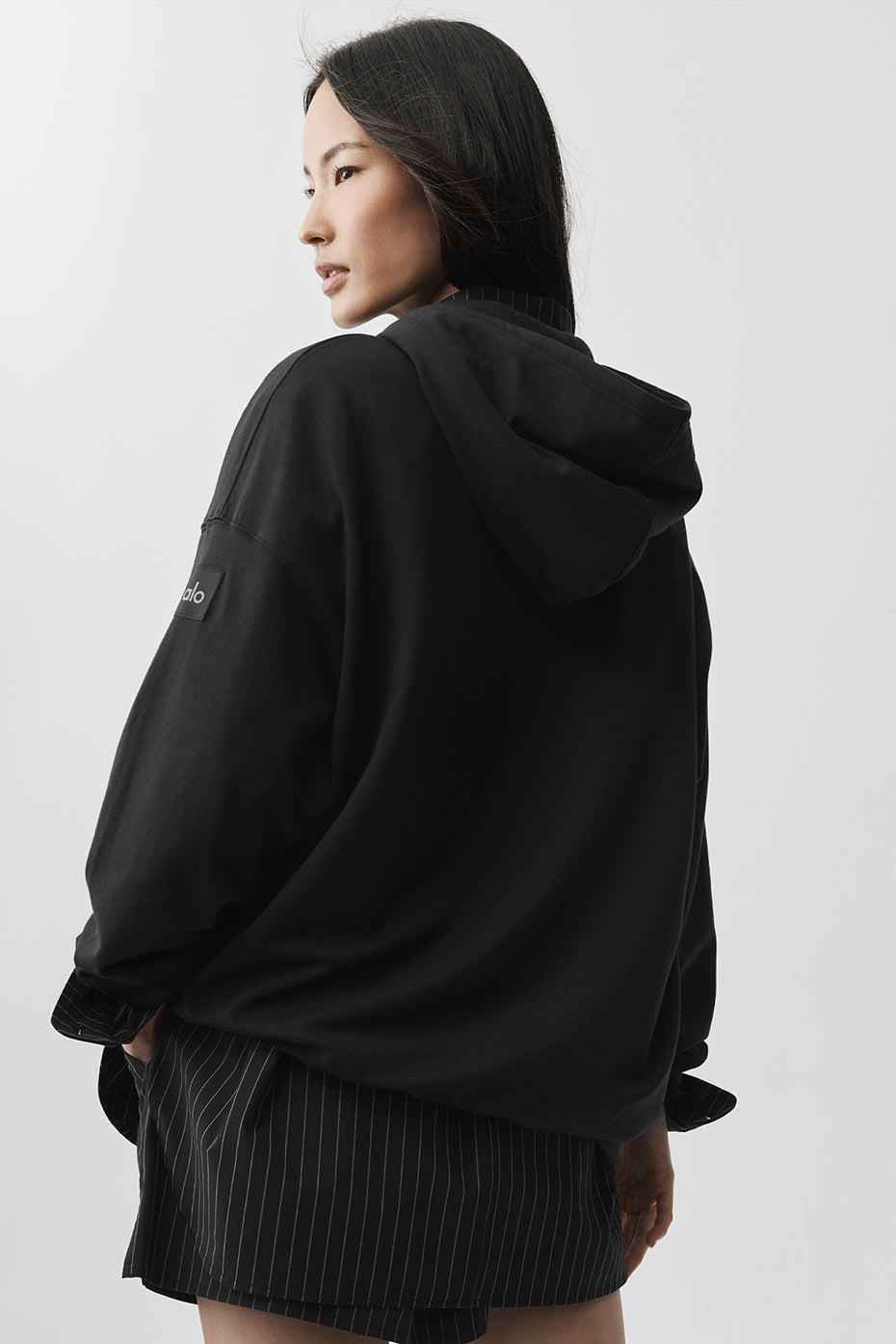 Alternative view of Double Take Hoodie   Black