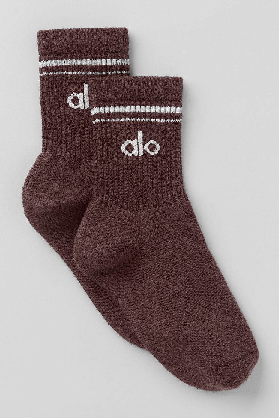 Unisex Half Crew Throwback Sock   Brownstone/White